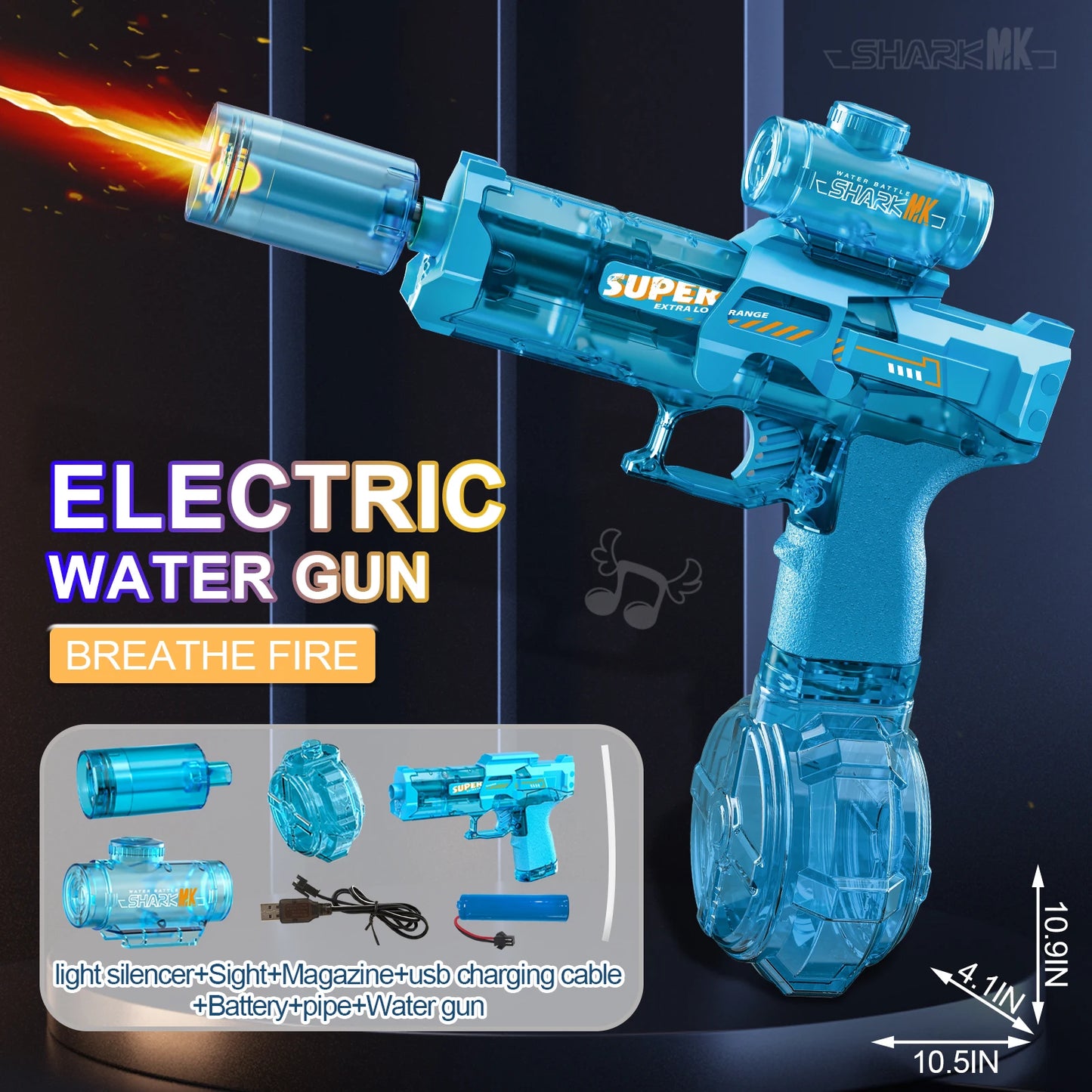 Children High Pressure Electric Water Gun Toys Summer Outdoor Beach Pool Garden Fight Games Kids Automatic Bursts Watergun Gifts