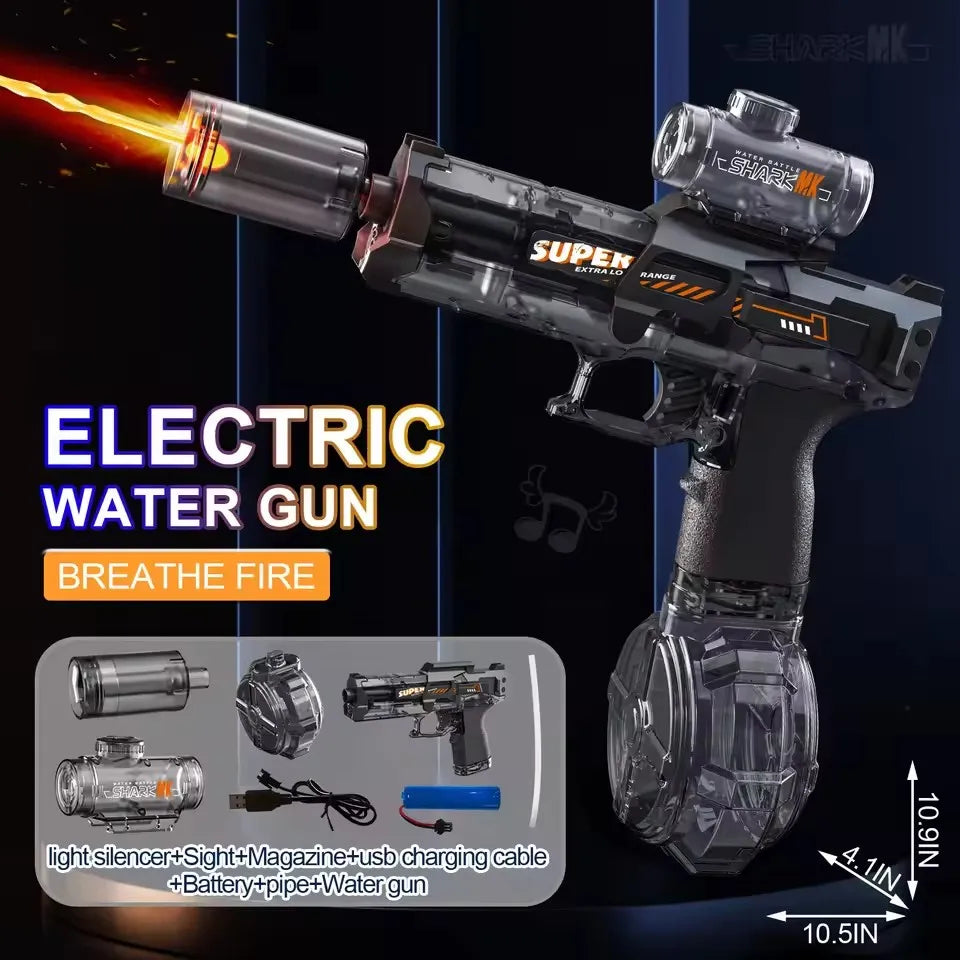 Children High Pressure Electric Water Gun Toys Summer Outdoor Beach Pool Garden Fight Games Kids Automatic Bursts Watergun Gifts