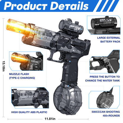 Children High Pressure Electric Water Gun Toys Summer Outdoor Beach Pool Garden Fight Games Kids Automatic Bursts Watergun Gifts